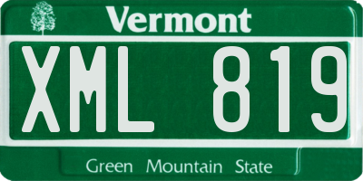 VT license plate XML819