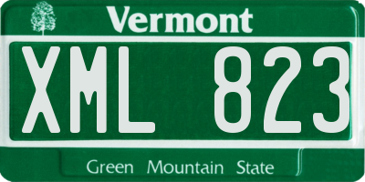 VT license plate XML823