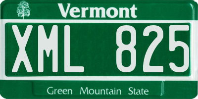 VT license plate XML825