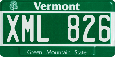 VT license plate XML826