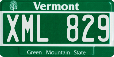VT license plate XML829