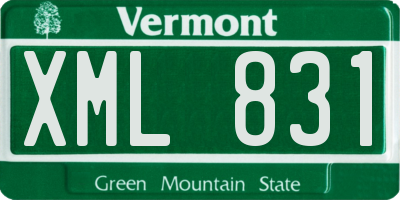 VT license plate XML831