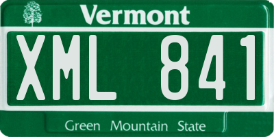 VT license plate XML841
