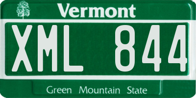 VT license plate XML844