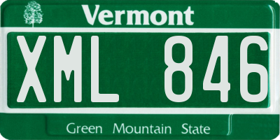 VT license plate XML846
