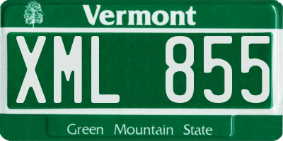 VT license plate XML855