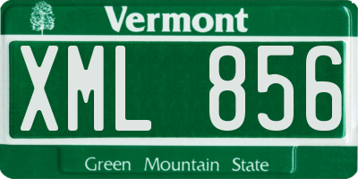 VT license plate XML856