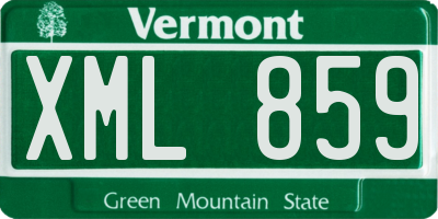 VT license plate XML859