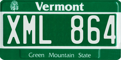 VT license plate XML864