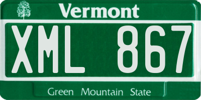 VT license plate XML867