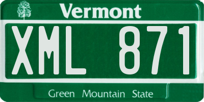 VT license plate XML871