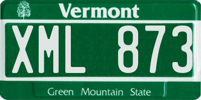 VT license plate XML873