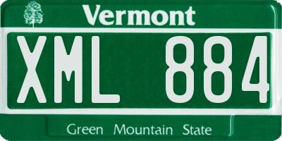 VT license plate XML884