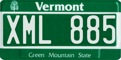 VT license plate XML885
