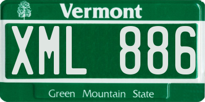 VT license plate XML886