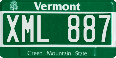 VT license plate XML887
