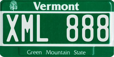 VT license plate XML888
