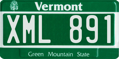 VT license plate XML891