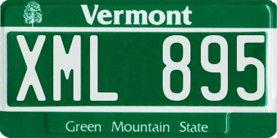 VT license plate XML895