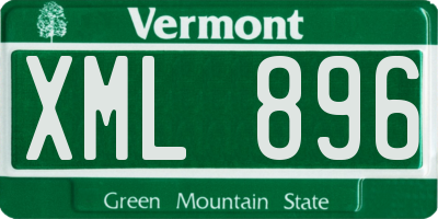 VT license plate XML896