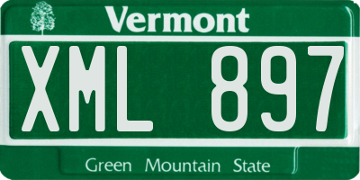 VT license plate XML897