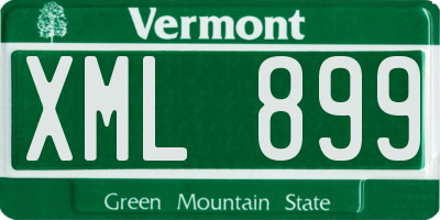 VT license plate XML899