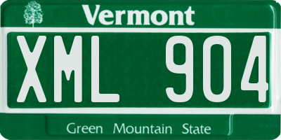 VT license plate XML904