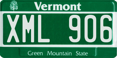 VT license plate XML906
