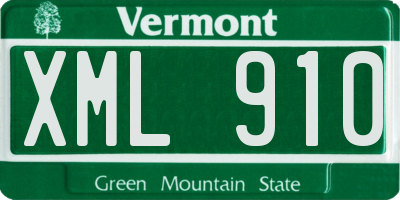 VT license plate XML910