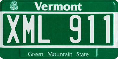 VT license plate XML911