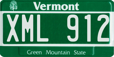 VT license plate XML912