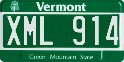 VT license plate XML914