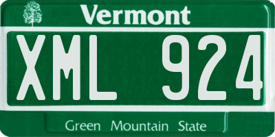 VT license plate XML924