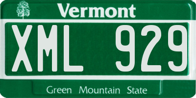VT license plate XML929
