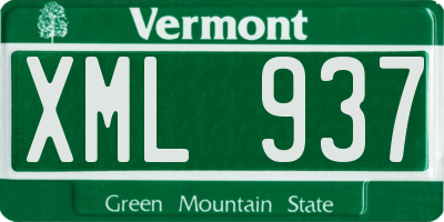 VT license plate XML937