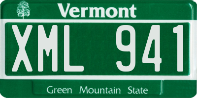 VT license plate XML941