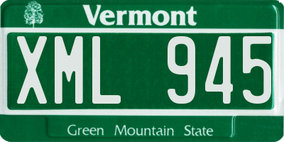 VT license plate XML945