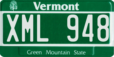 VT license plate XML948