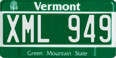 VT license plate XML949