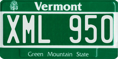 VT license plate XML950