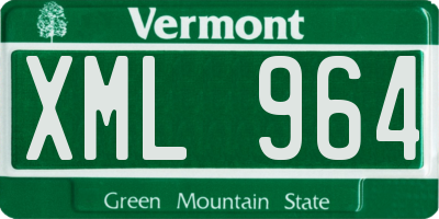 VT license plate XML964