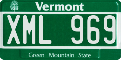 VT license plate XML969