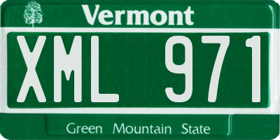 VT license plate XML971