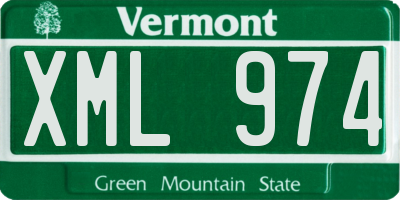 VT license plate XML974