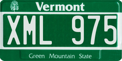 VT license plate XML975