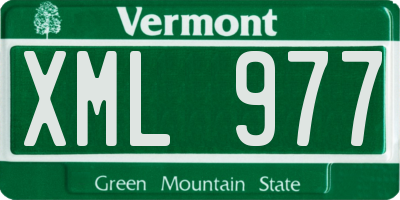 VT license plate XML977
