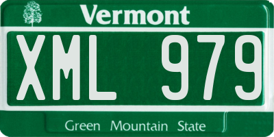 VT license plate XML979