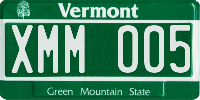VT license plate XMM005