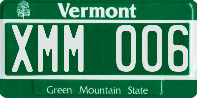 VT license plate XMM006