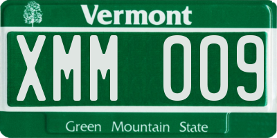 VT license plate XMM009